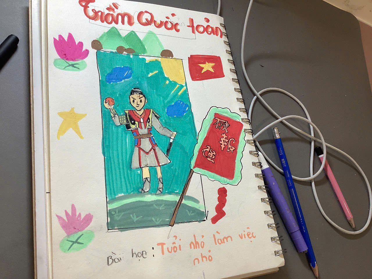 Bài kể chuyện bằng hình về Trần Quốc Toản